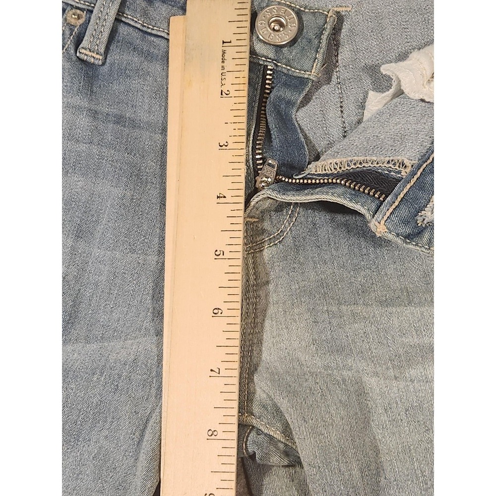 Vintage Y2K Guess Jeans Womens 31 Light Wash Mid Rise Straight Stretch Denim Fox - Picture 5 of 11